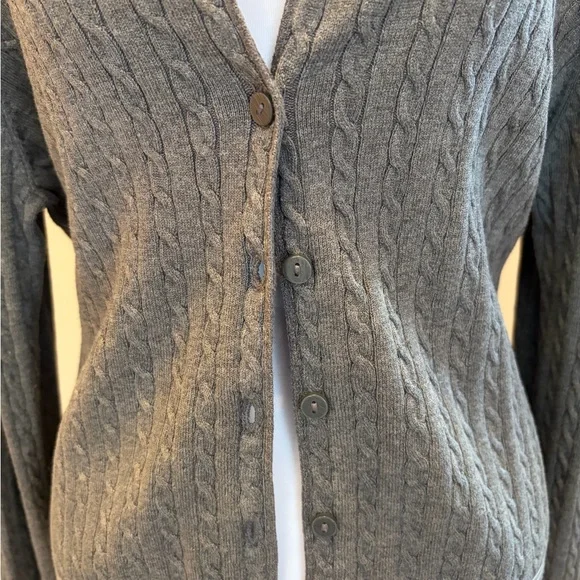 #347 H&M Dark Gray Cable Knit Cardigan. Excellent Condition. Size M - Picture 3 of 10